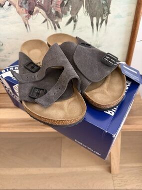 Birkenstock Zurich *RARE* Velvet Grey Suede Size 46
